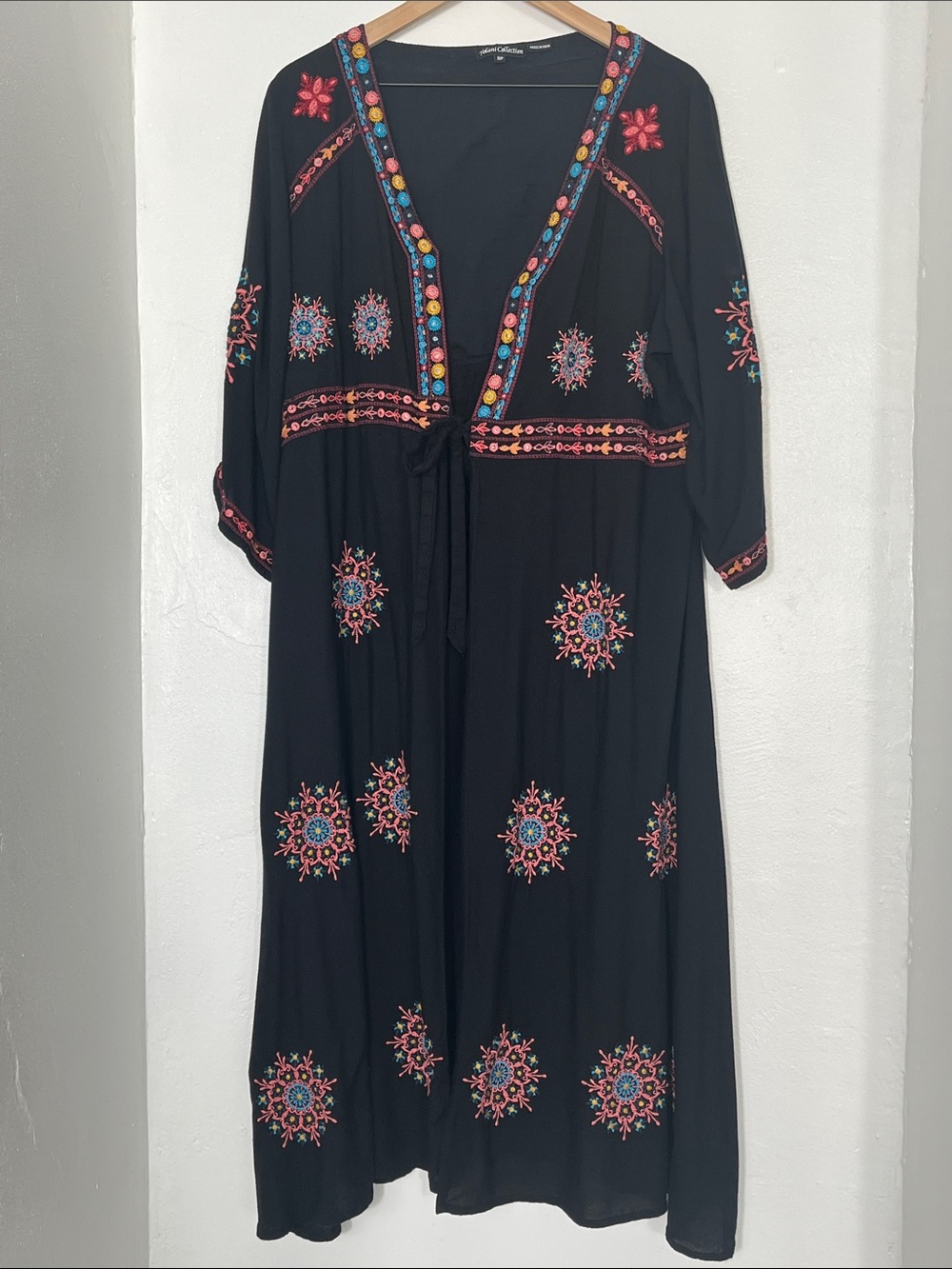 Tolani Embroidered Open Duster